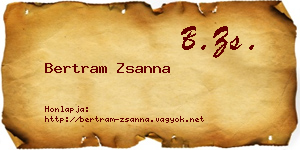 Bertram Zsanna névjegykártya